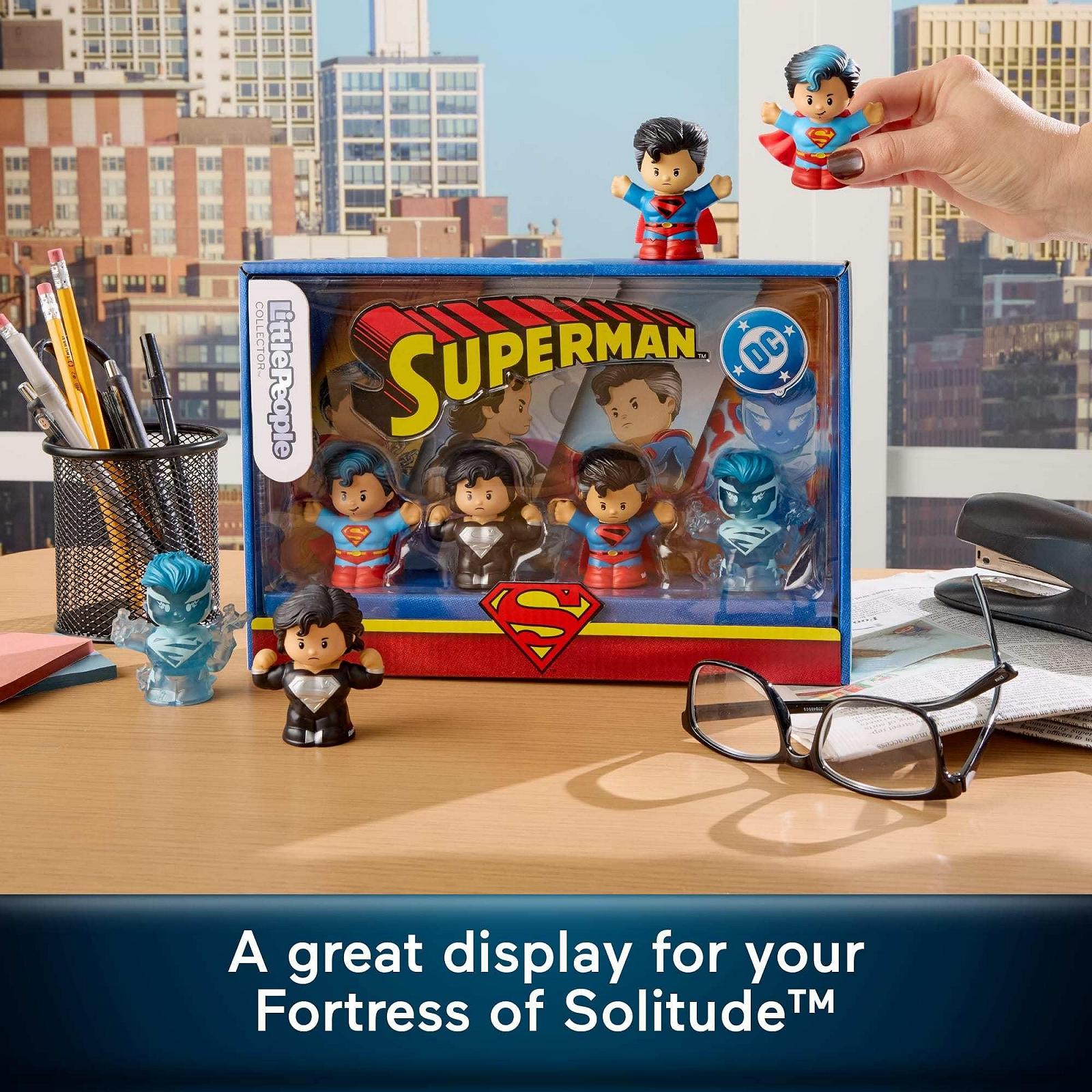 Фигурки Fisher-Price Little People Collector Superman Through the Ages Special Edition, 4 шт в декоративной упаковке, фото №3