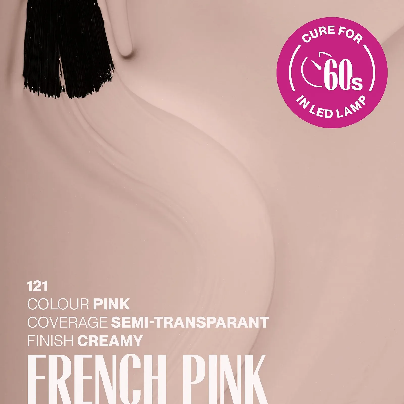 Гель-лак Pink Gellac 121 French Pink, 15 мл, розовый, фото №4 Гель-лак Pink Gellac 121 French Pink, 15 мл, розовый, фото №4