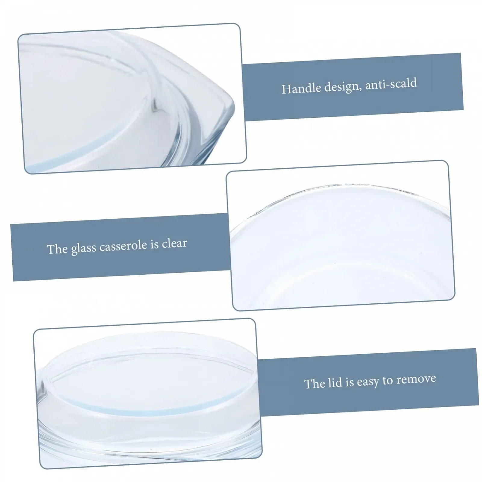 Форма для запекания стеклянная с крышкой для микроволновой печи термостойкая, фото №7 Форма для запекания стеклянная с крышкой для микроволновой печи термостойкая, фото №7