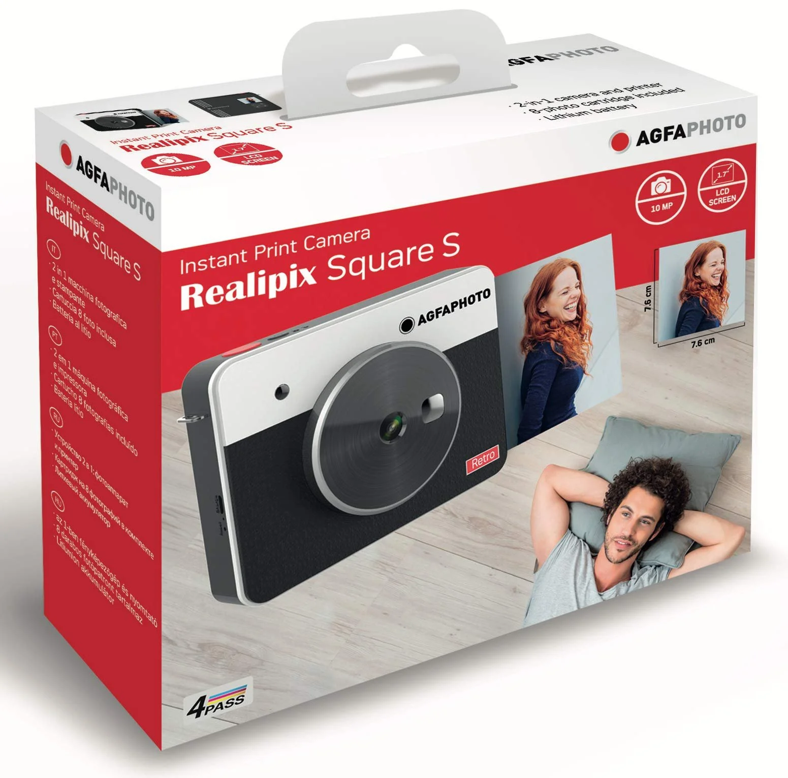 Цифрова камера миттєвого друку Agfa Photo Realipix Square S 10 MP Bluetooth Чорний, фото №5