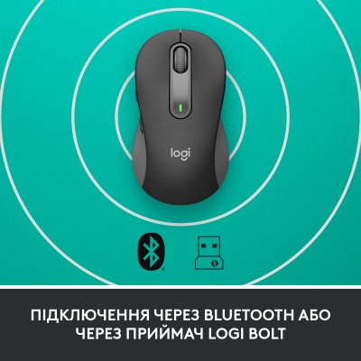 Мышка Logitech Signature M650 Wireless for Business Graphite (910-006274), фото №3 Мышка Logitech Signature M650 Wireless for Business Graphite (910-006274), фото №3