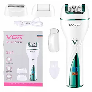 Эпилятор триммер женский VGR V-728 беспроводной бритва депилятор для ног и бикини - Фото 1
