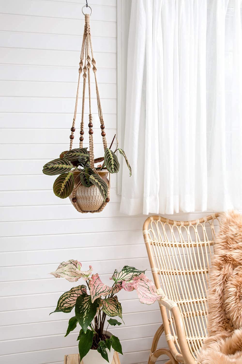 Подвесы для растений Mkouo Macrame Набор из 4 шт. Коричневый, фото №3