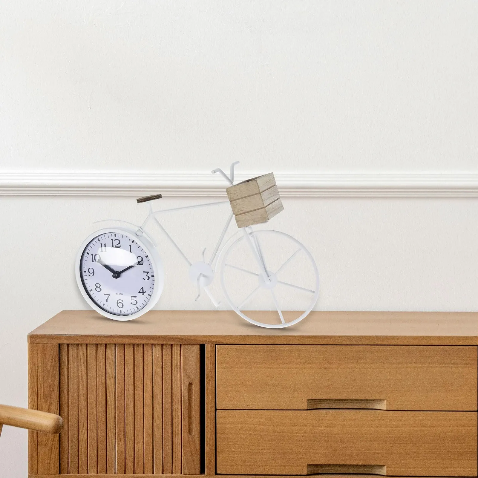 Настольные часы Велосипед Well Home, Металл, Белый, фото №3 Настольные часы Велосипед Well Home, Металл, Белый, фото №3