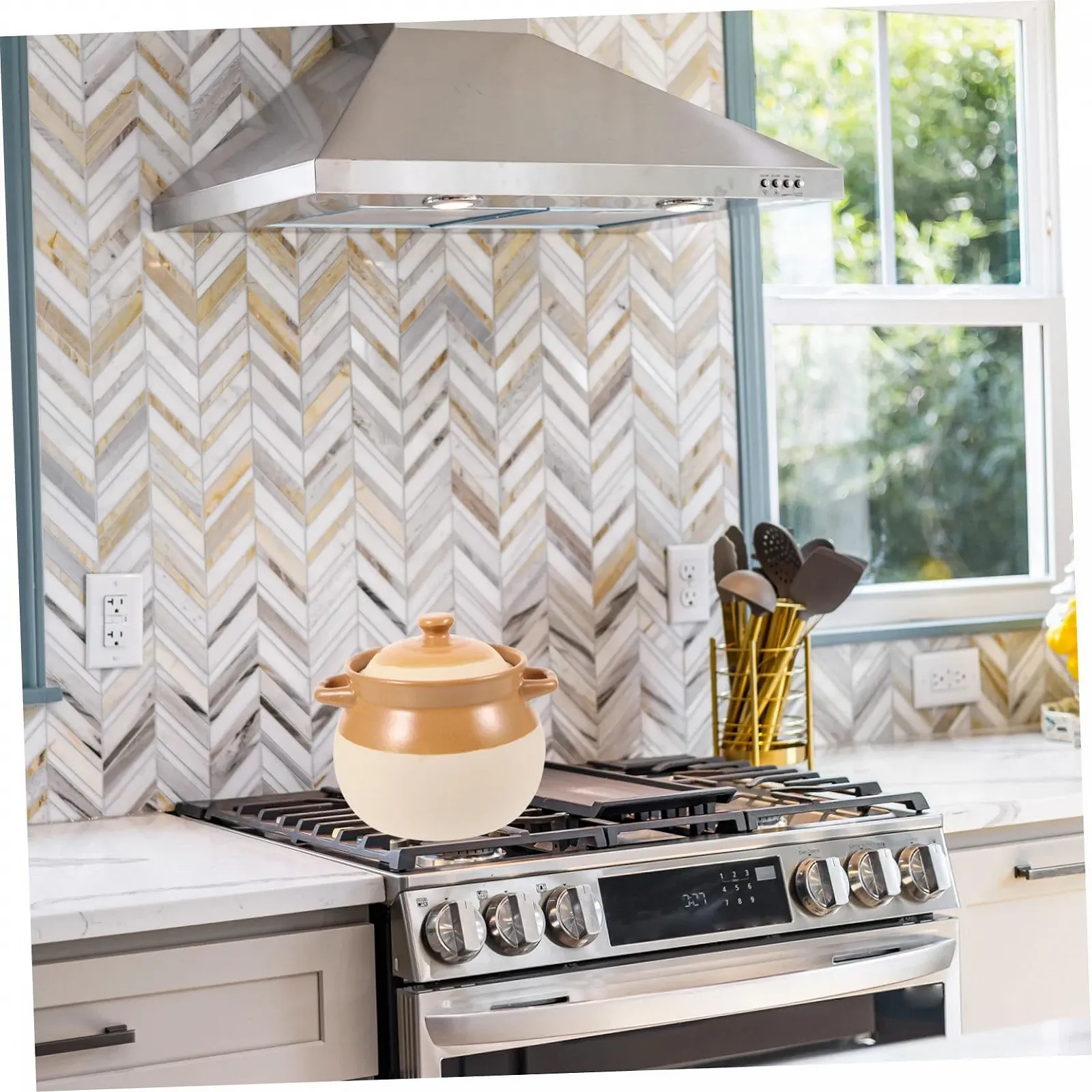 Кастрюля Toyvian Vintage керамическая термостойкая для тушения и рагу, фото №5