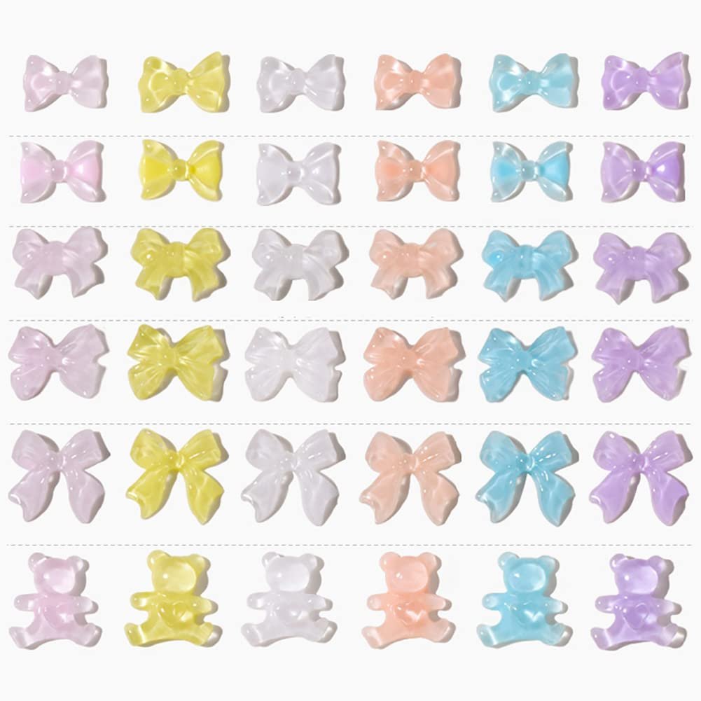 3D Підвіски для нігтів Різнокольорові з смоли Метелик Краватка-метелик 250шт, фото №3