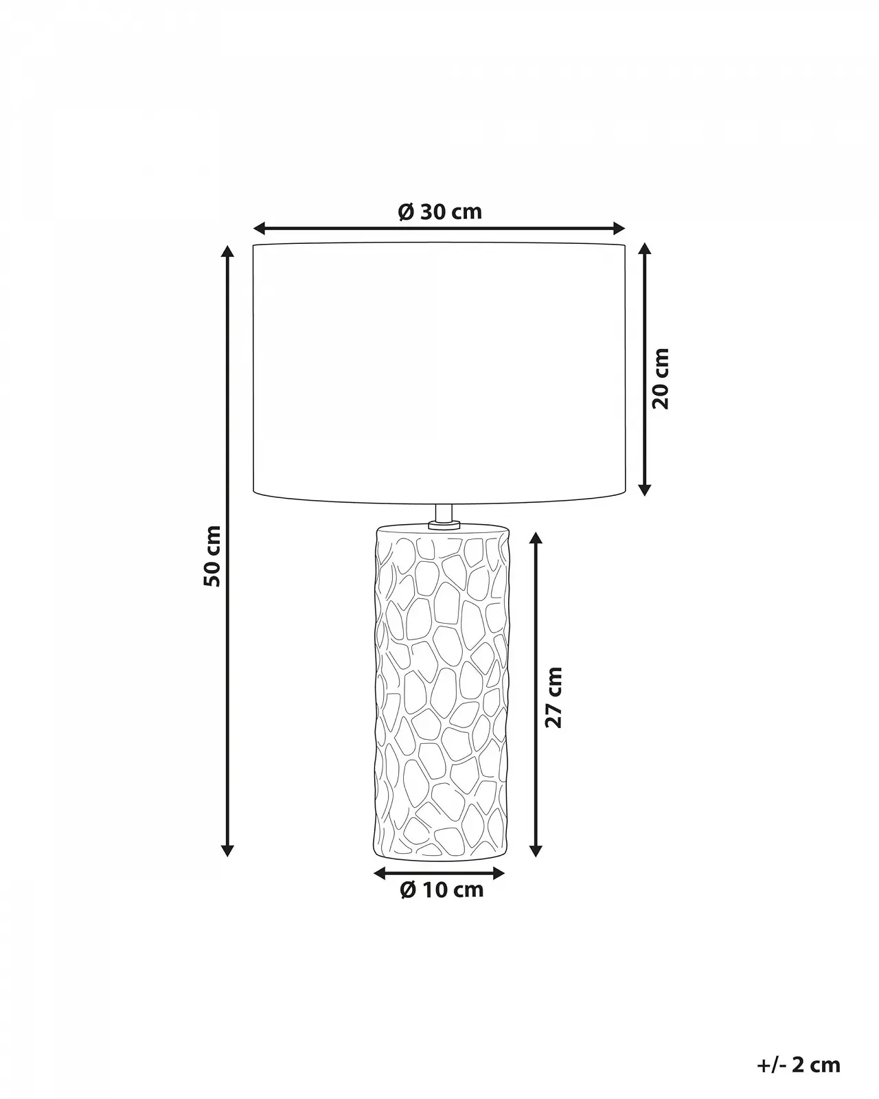 Настільна лампа Beliani Sankuru 50 см керамічна геометрична з оксамитовим абажуром золотиста, фото №2