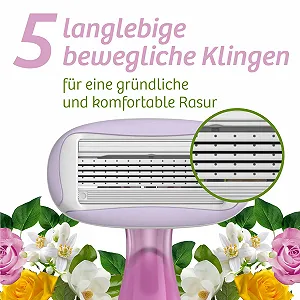 Одноразовая бритва BIC Soleil Escape 5 лезвий Женская Rose & Magnolia 3 шт synthetic.ua - Фото 1