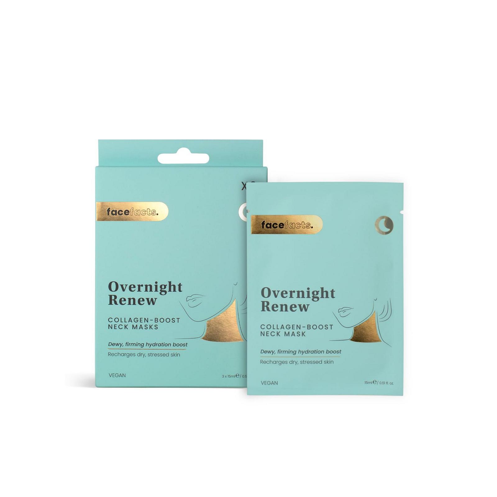 Маска для шиї Face Facts Overnight Renew Collagen Boost, фото №2