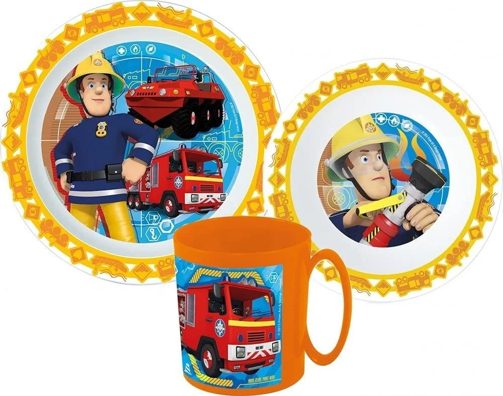 Детский Набор Посуды Fireman Sam Набор Столовых Приборов для Завтрака, фото №1 Детский Набор Посуды Fireman Sam Набор Столовых Приборов для Завтрака, фото №1