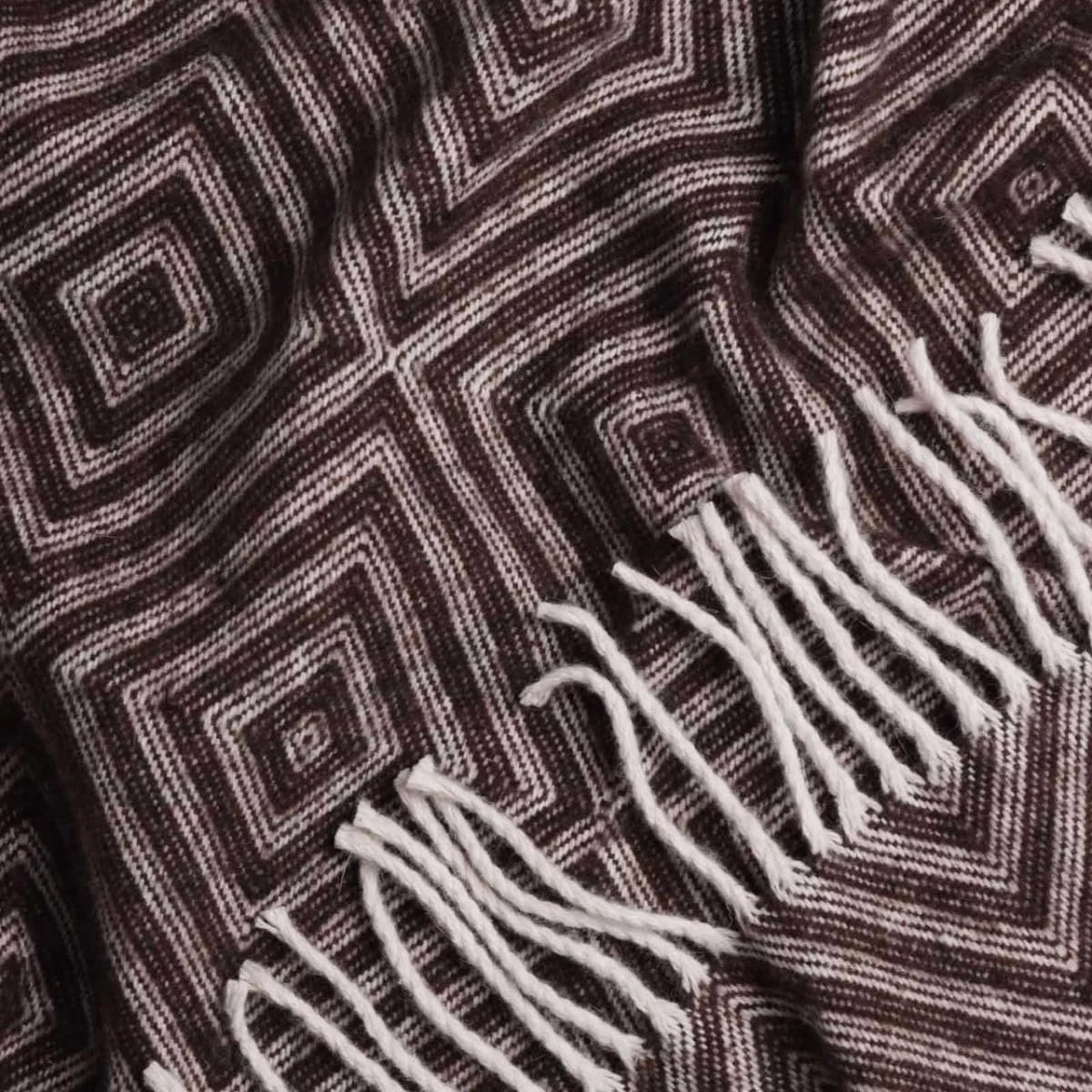 Плед Lanavitta Полушерстяной "Romb", Покрывало на кровать, Плед на диван, Коричневый, 140 x 200 см, фото №3