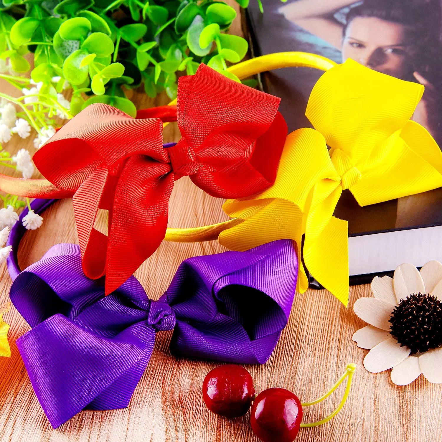 Обруч SIQUK з бантом, набір 12 штук, фото №4