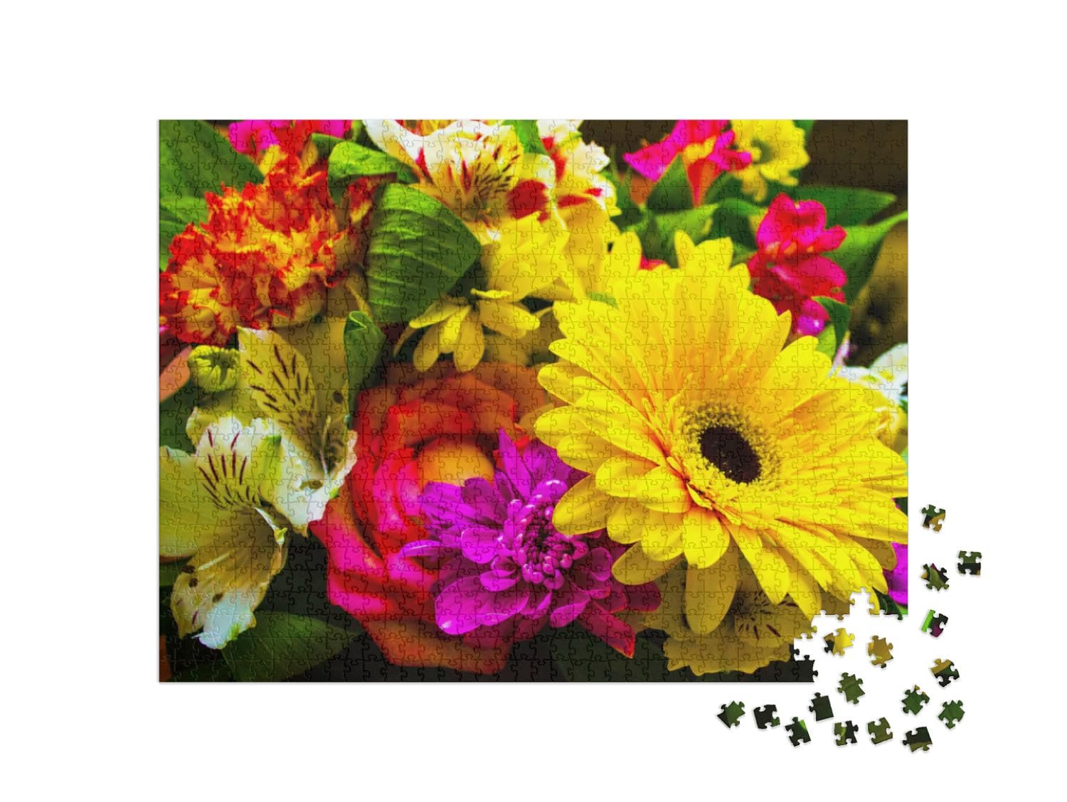 Пазл puzzleYOU Jigsaw Puzzle Collection Flora, Flowers, Bouquets, Flowers & Plants "Букет летних цветов" 1000 элементов, фото №2