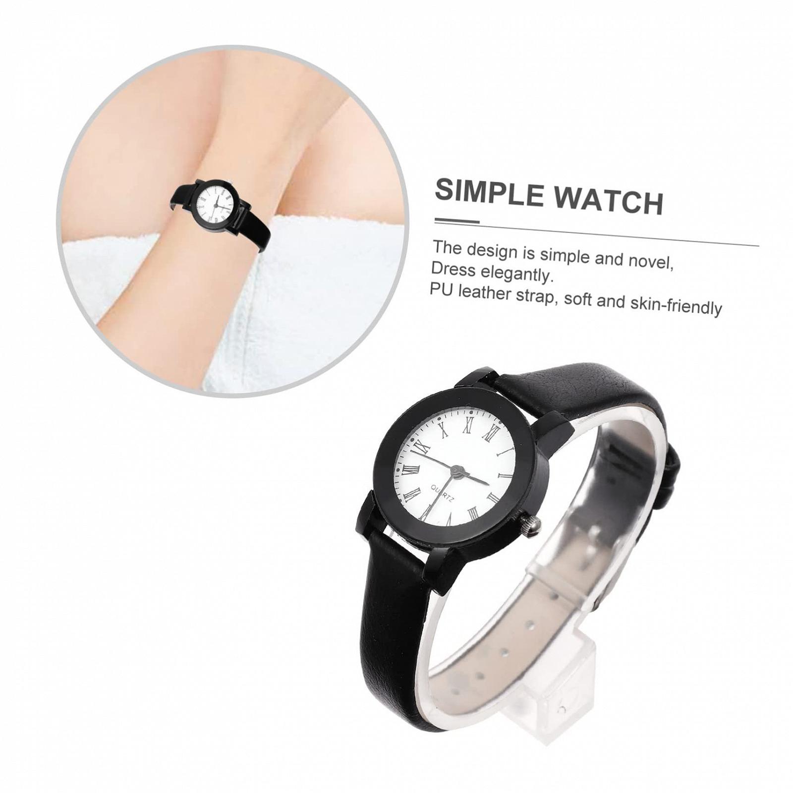 Кварцевые часы Healvian для женщин с кожаным PU ремешком, простые и элегантные, точные, с регулируемой пряжкой для повседневного использования и подарков, фото №5