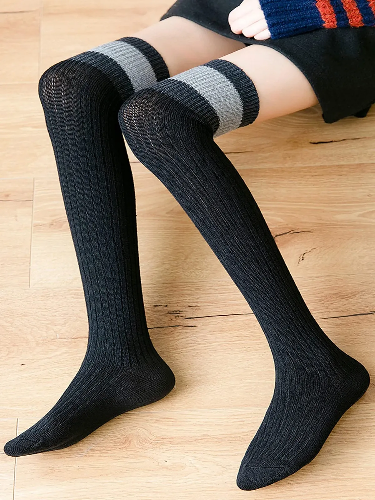 Комплект из 3 пар женских гольфов выше колена, утолщенные, однотонные, в стиле колледжа, теплые, для осени и зимы, размер 35-39, фото №5 Комплект из 3 пар женских гольфов выше колена, утолщенные, однотонные, в стиле колледжа, теплые, для осени и зимы, размер 35-39, фото №5