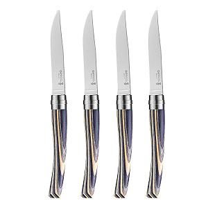 Набор ножей Opinel Table Chic Ламинированная береза, черный, 4 ножа, длина лезвия 10 см, дерево - Фото 1