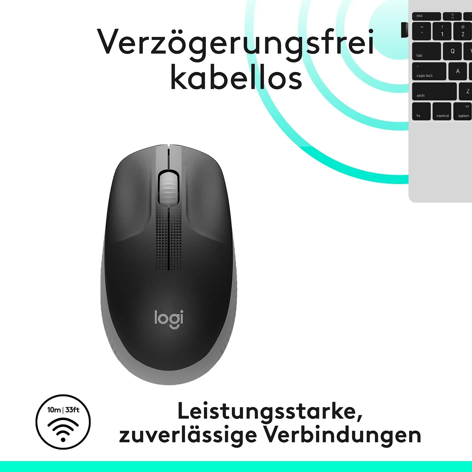 Миша Logitech M190 Бездротова Сіра, фото №3