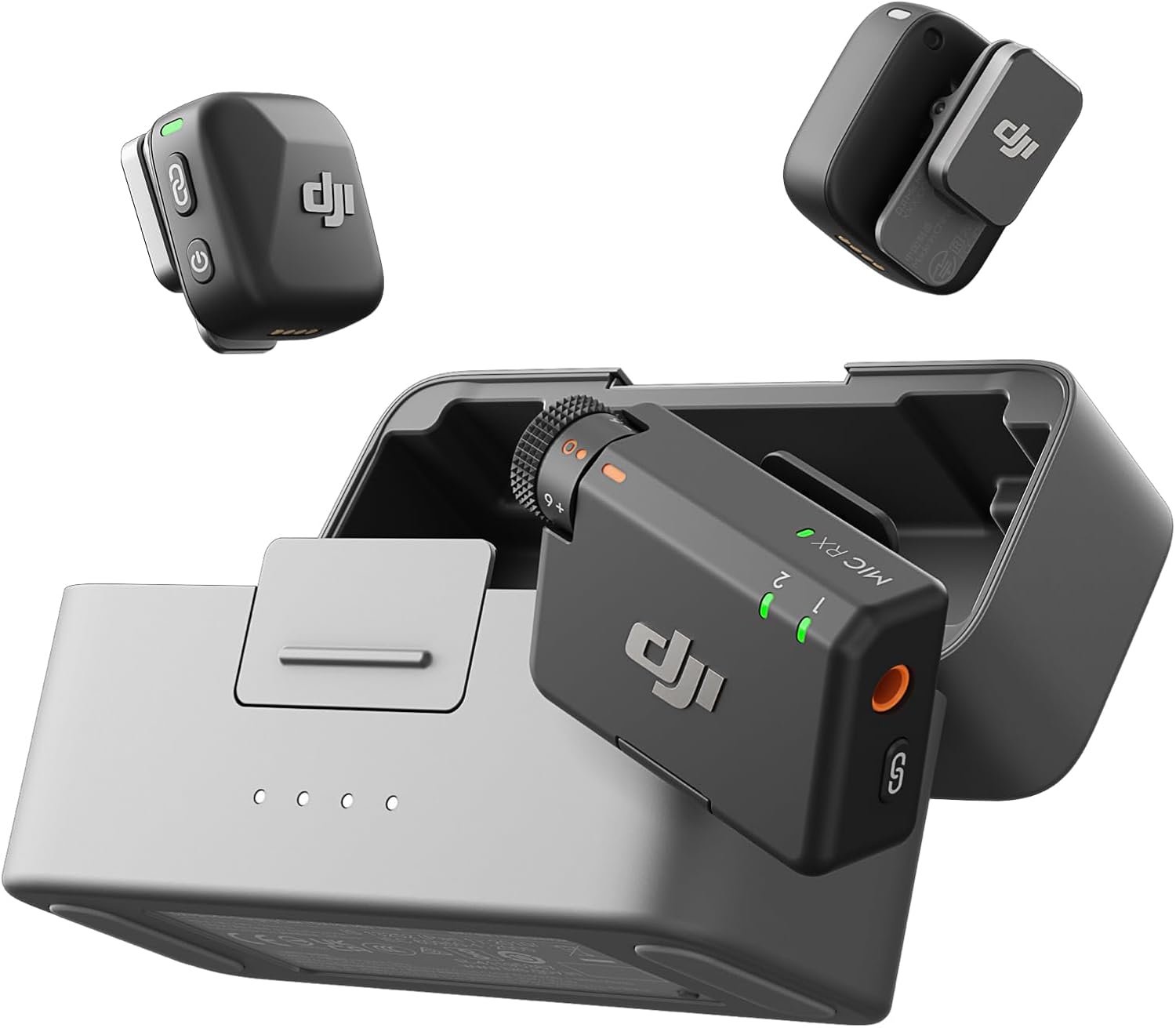 Мікрофонна радіосистема DJI Mic Mini (2 TX + 1 RX + Charging Case) Infinity Black, фото №1