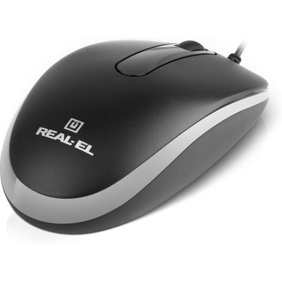 Мышка REAL-EL RM-215 USB Black/Gray (EL123200037), фото №6 Мышка REAL-EL RM-215 USB Black/Gray (EL123200037), фото №6