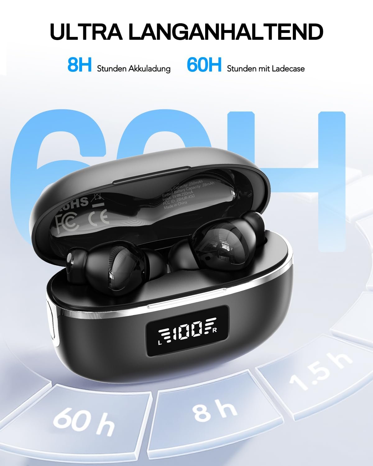 Навушники-перекладачі KI, 3-в-1 навушники для перекладу 134 мовами з додатком, 5 режимів перекладу в реальному часі, Bluetooth 5.4 60 годин для навчання, подорожей, бізнесу, фото №6 Навушники-перекладачі KI, 3-в-1 навушники для перекладу 134 мовами з додатком, 5 режимів перекладу в реальному часі, Bluetooth 5.4 60 годин для навчання, подорожей, бізнесу, фото №6