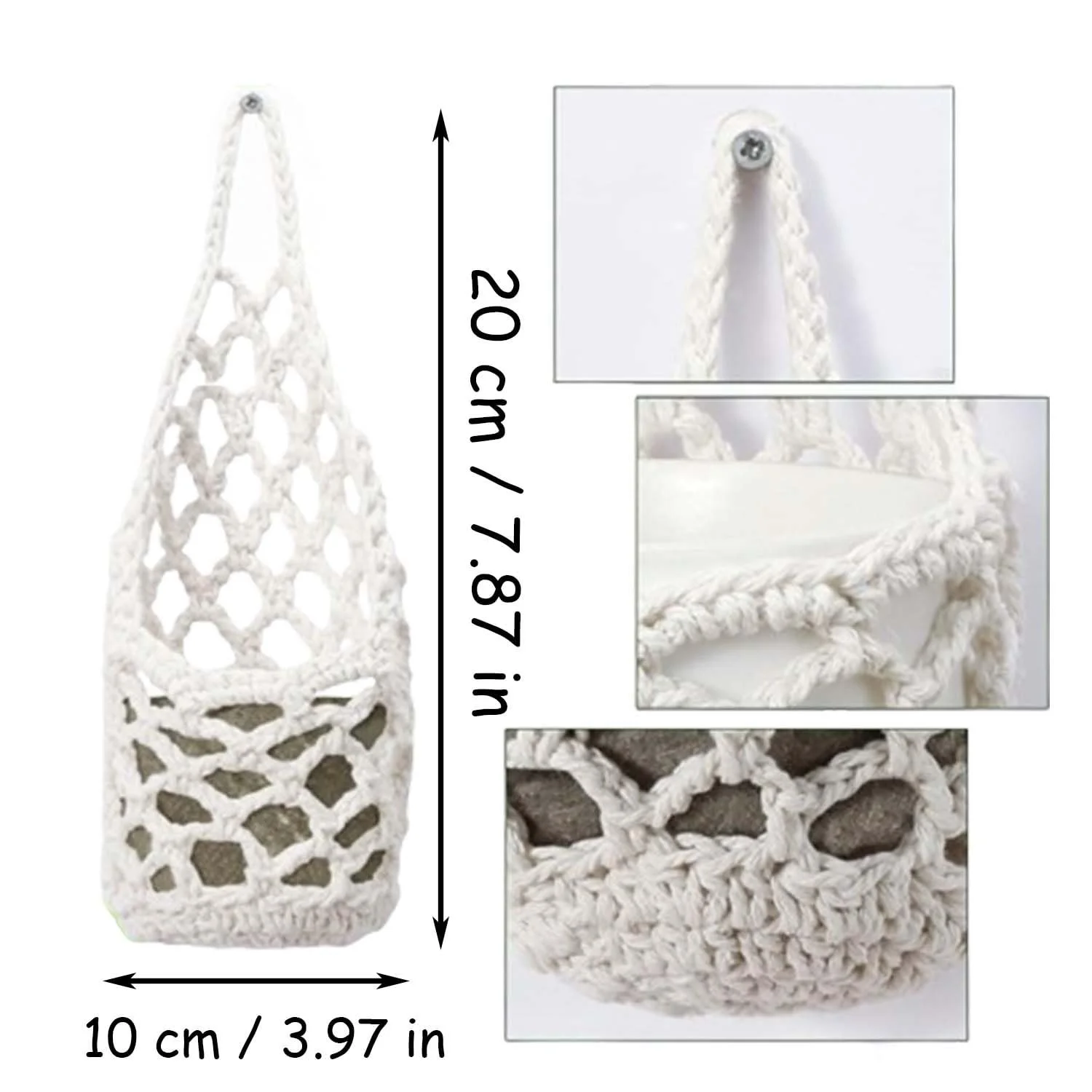 Підвісні кошики Макраме 3 шт., фото №2 Підвісні кошики Макраме 3 шт., фото №2