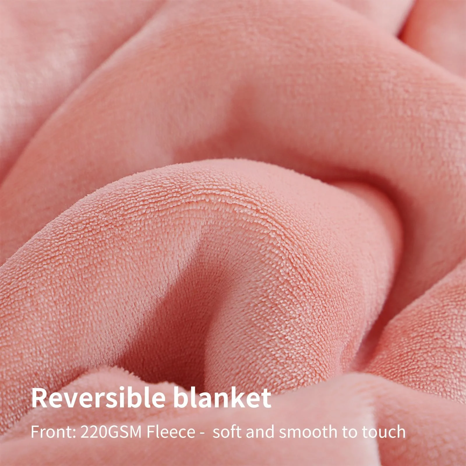 Одеяло Aisbo Толстое Уютное Пушистое, Розовое, 230 x 270 см, Большое Одеяло из Высококачественного Флиса Шерпа, Мягкое Розовое Одеяло, фото №4