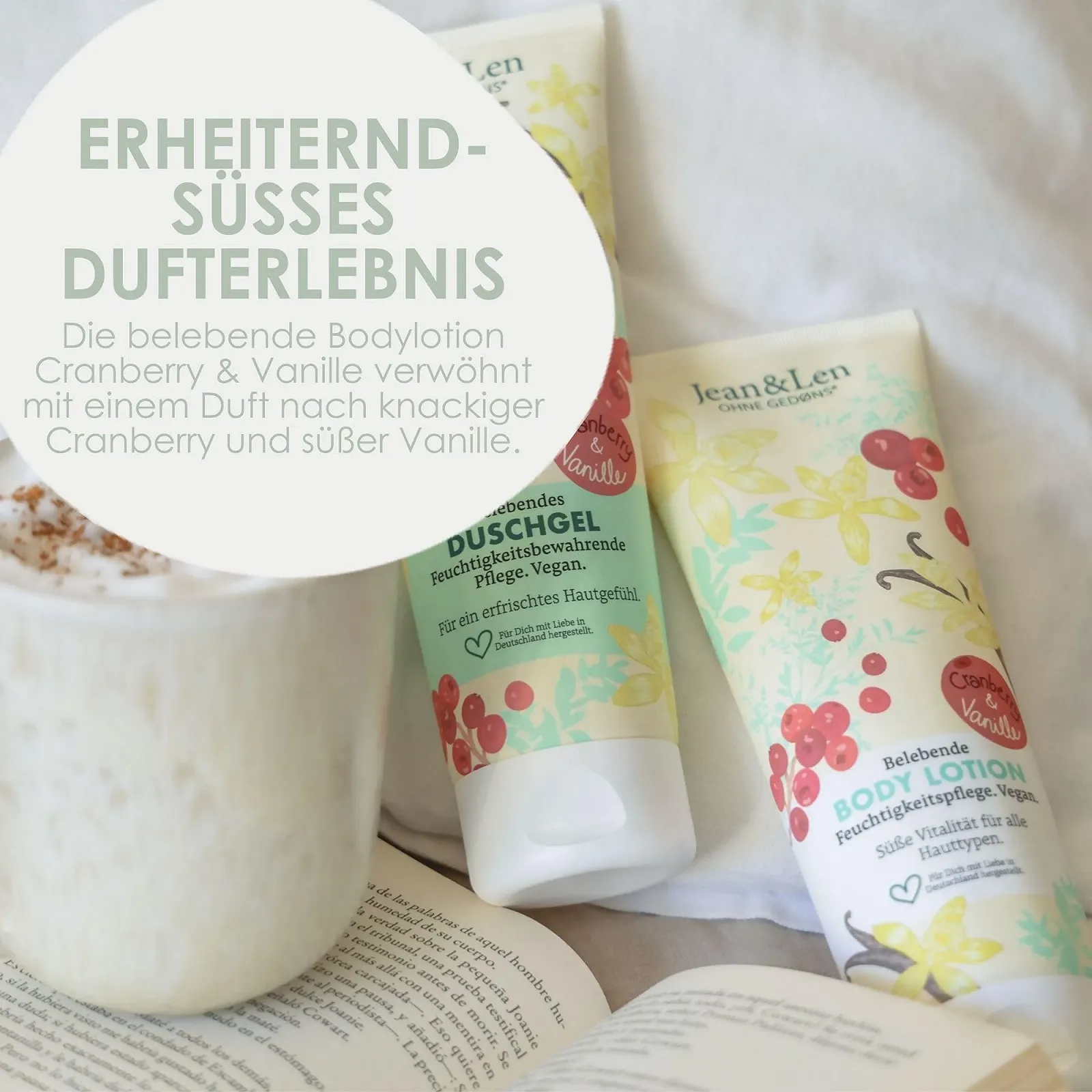 Лосьйон для тіла Jean & Len Cranberry & Vanilla Легка текстура Для всіх типів шкіри 250 мл, фото №6