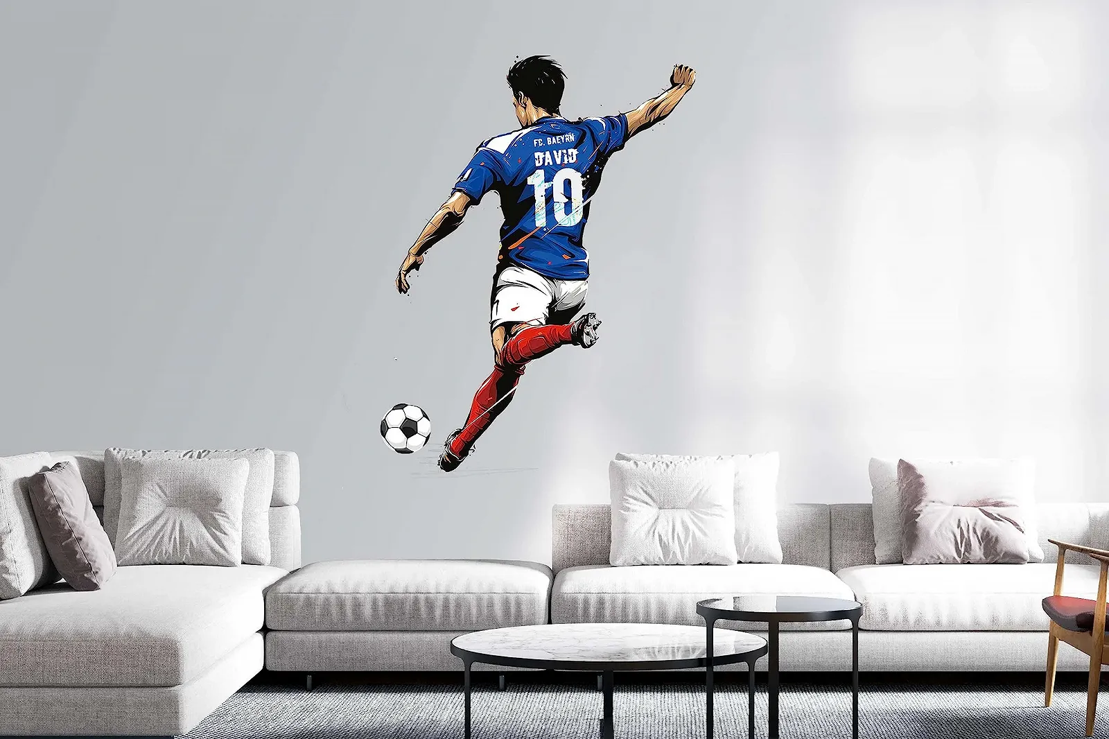 Наклейка на стіну WFB17 Football Player Personalised Club Name Number, фото №4