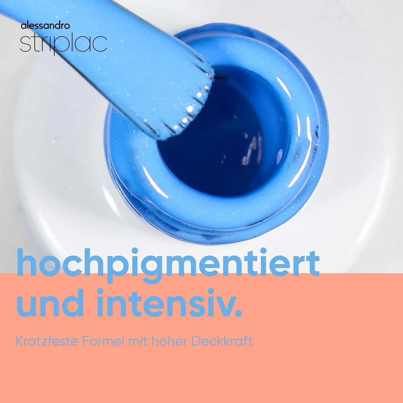 Гель-лак alessandro Striplac Baby Blue Shimmer Голубой, 6.5 мл, фото №3