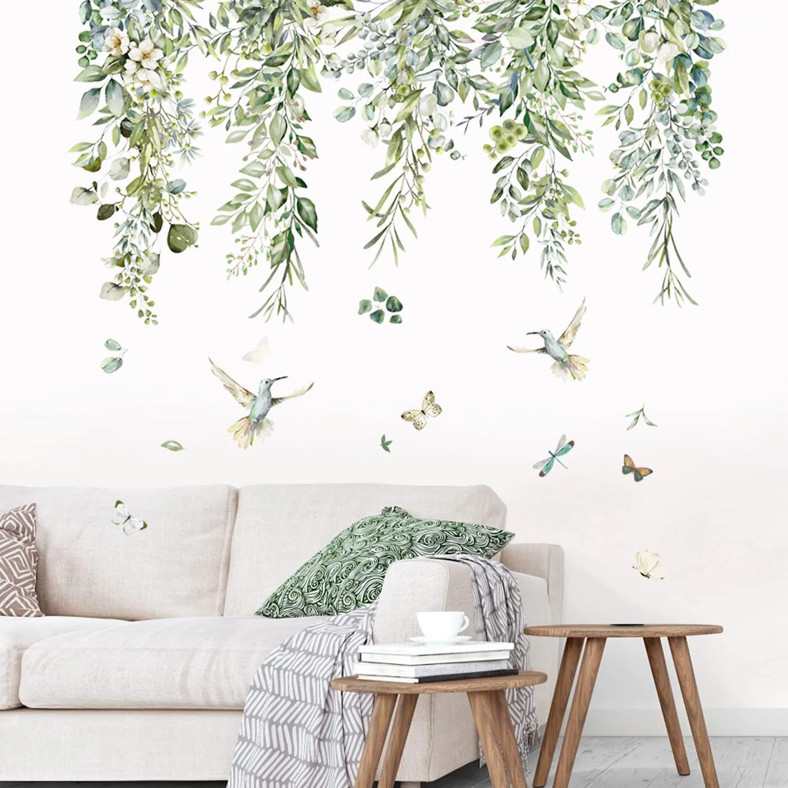 Наклейка на стіну EEEKit Botanical Евкаліпт Квіти Листя Ліани, фото №1 Наклейка на стіну EEEKit Botanical Евкаліпт Квіти Листя Ліани, фото №1