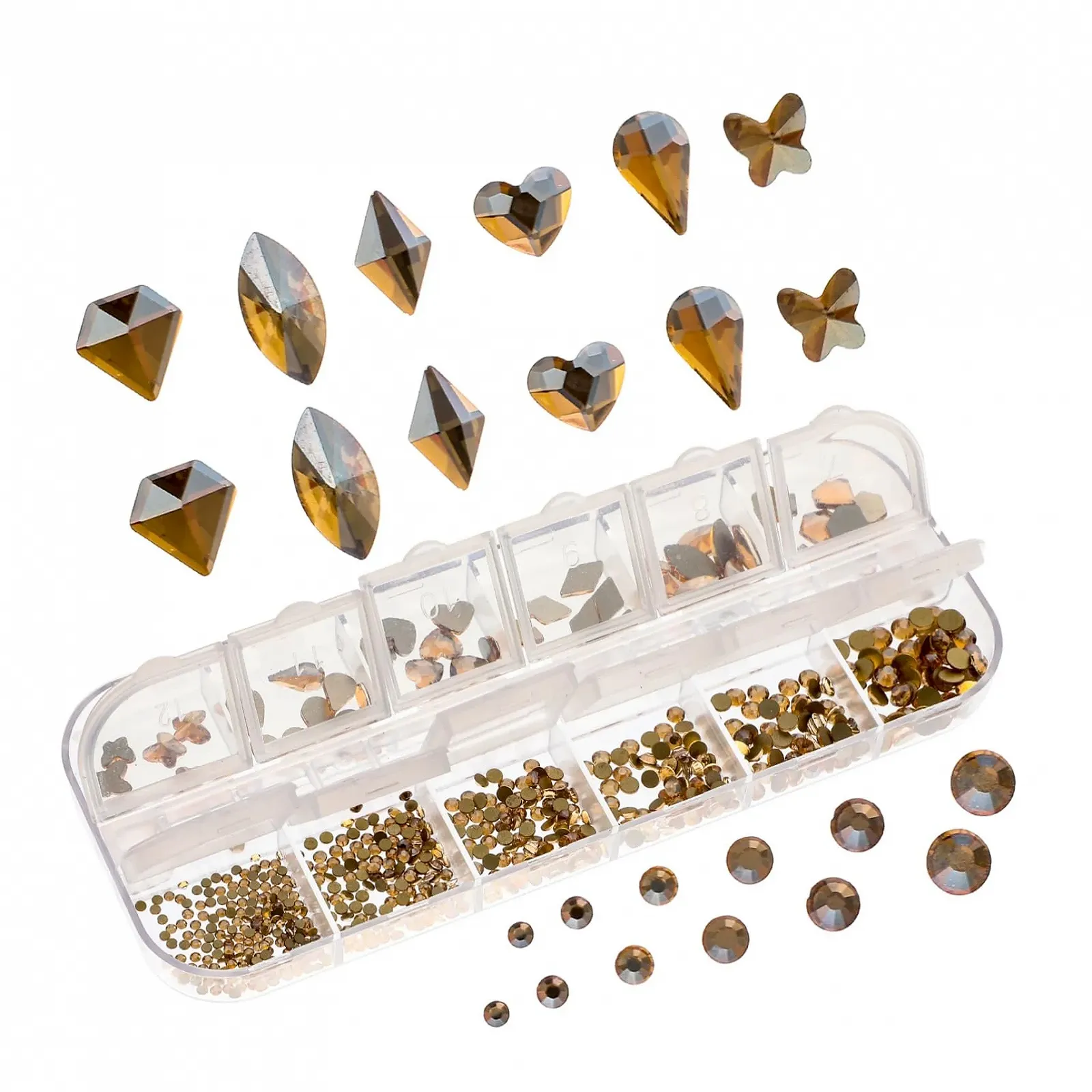 Кристаллы для ногтей MERRYHAPY 12gitter, плоская задняя часть, многофункциональные кристаллы для маникюра и аксессуаров, фото №1
