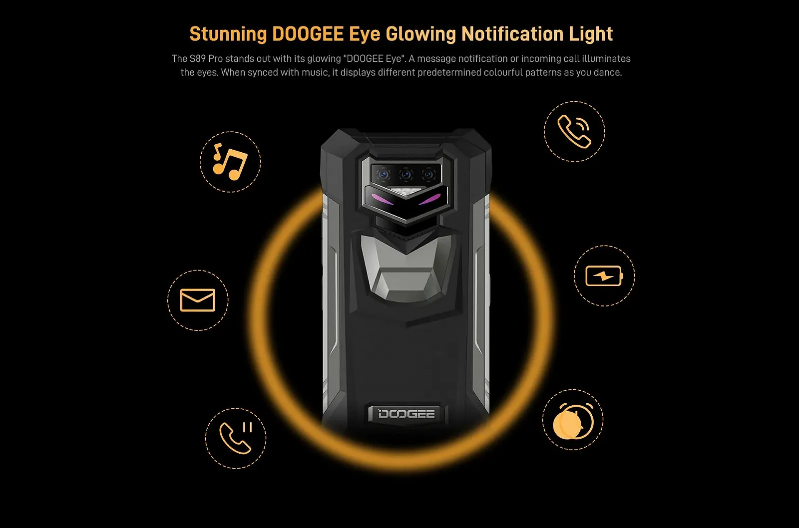 Смартфон DOOGEE S89 Pro 8GB/256GB 12000mAh 64MP 6.3" FHD+ IP68 Black, фото №4