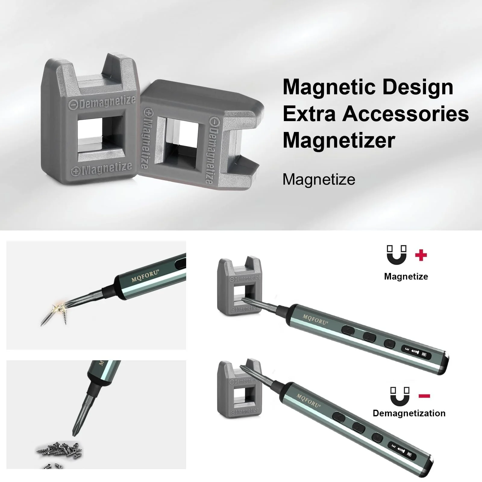 Міні-електрична викрутка Набір 72 в 1 прецизійна з 64 магнітними бітами 5 рівнів моменту 4 LED для телефонів та камер, фото №8