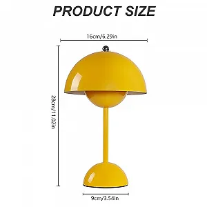LED Настільна лампа Flowerpot Mushroom Бездротова Акумуляторна з димуванням 3 режими synthetic.ua - Фото 1