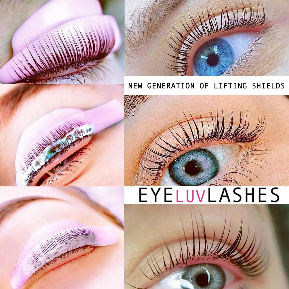 Щити Eyeluvlashes Lift & Go для завивки вій без клею веганські гіпоалергенні маленькі рожеві 5 пар, фото №4