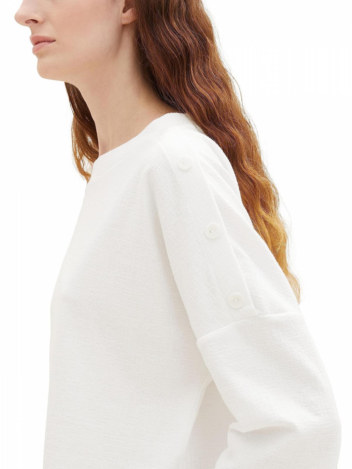 Женский свитшот свободного кроя TOM TAILOR с пуговицами, фото №6