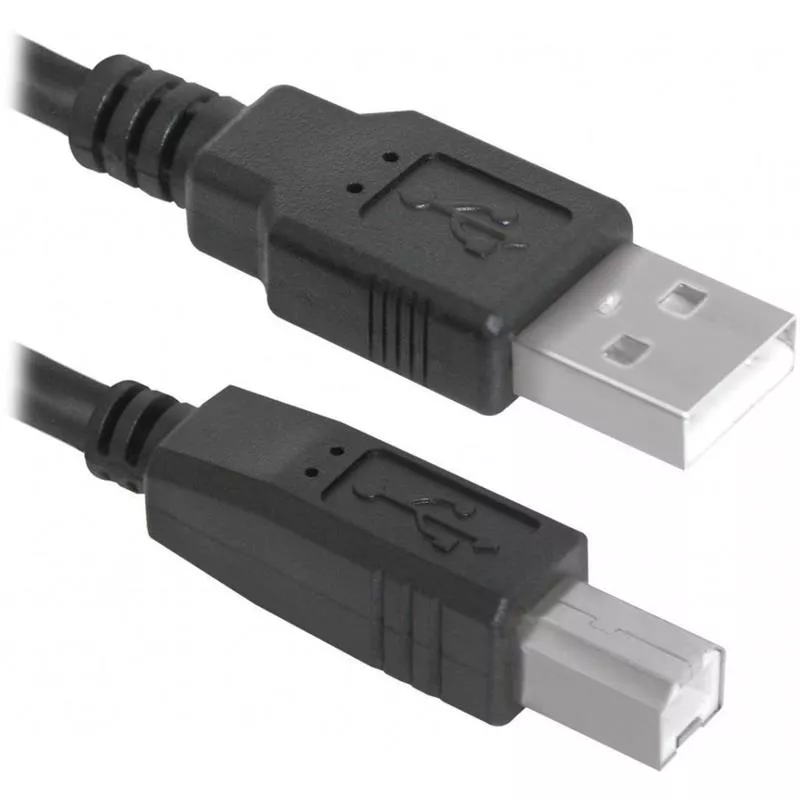 Кабель Defender USB04-17 USB2.0 AM-BM 5м 83765 черный, фото №1 Кабель Defender USB04-17 USB2.0 AM-BM 5м 83765 черный, фото №1