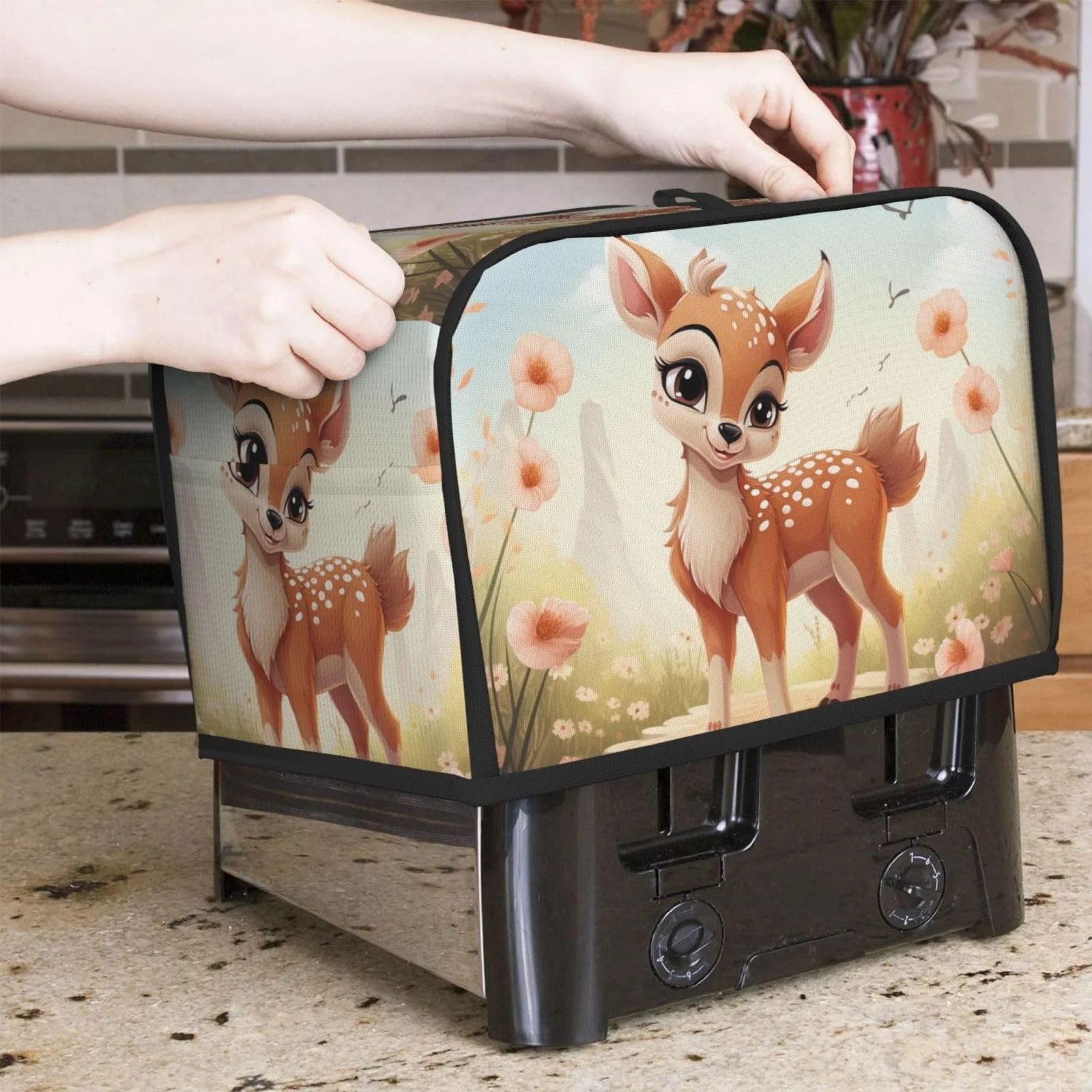 Чохол для тостера на 2 скибочки з двома кишенями, суперм'який, фото №5 Чохол для тостера на 2 скибочки з двома кишенями, суперм'який, фото №5