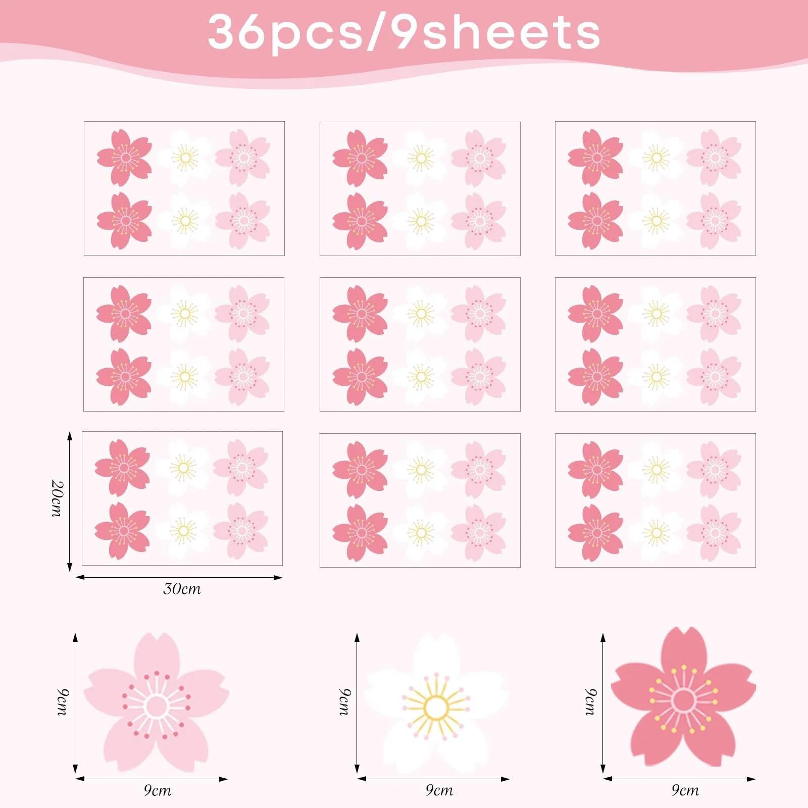 Наклейка на стіну SHUCHING Маргаритки Білі квіти Рожеві квіти Бохо Білий/Рожевий, фото №4 Наклейка на стіну SHUCHING Маргаритки Білі квіти Рожеві квіти Бохо Білий/Рожевий, фото №4