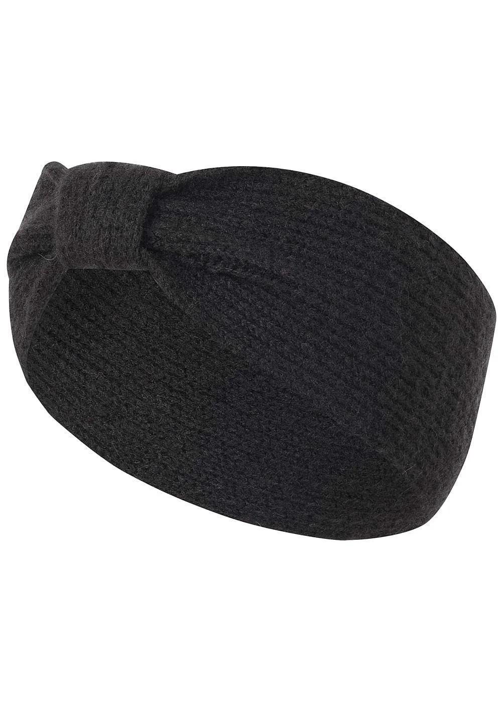 Пов'язка на голову в'язана ONLY Вузол спереду Чорний, фото №1