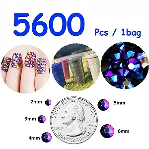 Стразы Черные Кнопки Фиолетовые Смоляные Плоские 3 мм SS12 для рукоделия synthetic.ua - Фото 1