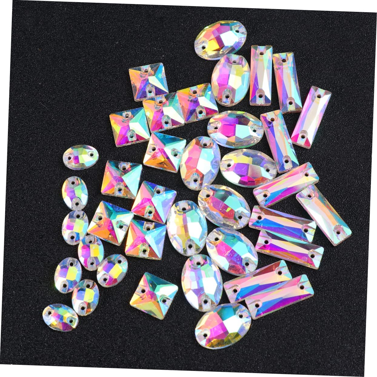 Стразы Ab Glas Operitacx 200 шт. Разные формы, блестящие цвета, фото №9