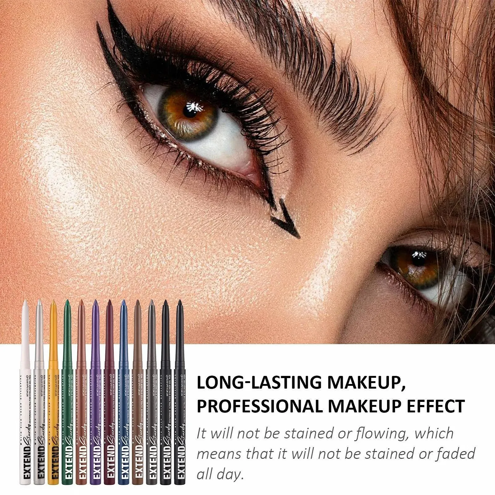 Карандаш для глаз HunicandIU, водостойкий, фото №2