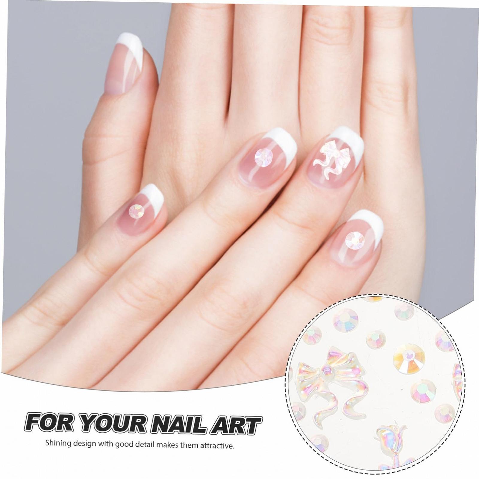 Наклейки со стразами 4 листа, подвески для ногтей, набор страз для ногтей Gemuse, пластиковые стразы, фото №7