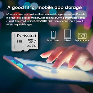 Memory Card Transcend 300S 128GB microSDXC / SDHC TS128GUSD300S synthetic.ua - Фото 1