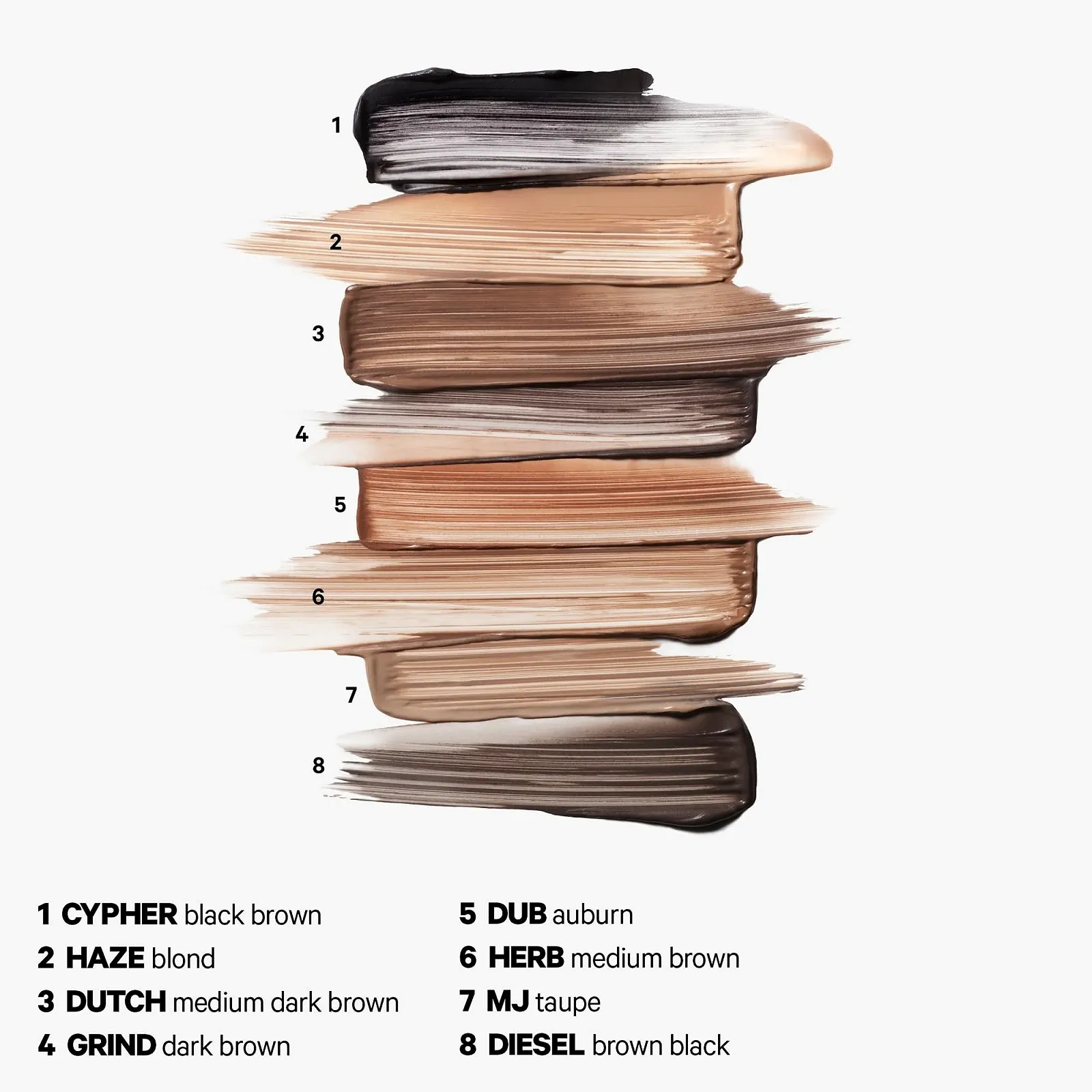 Гель для бровей Milk Makeup KUSH Fibre Brow Gel Thickening Soft Flexible Hold Cypher (Cool Very Dark Brown/Black), фото №7