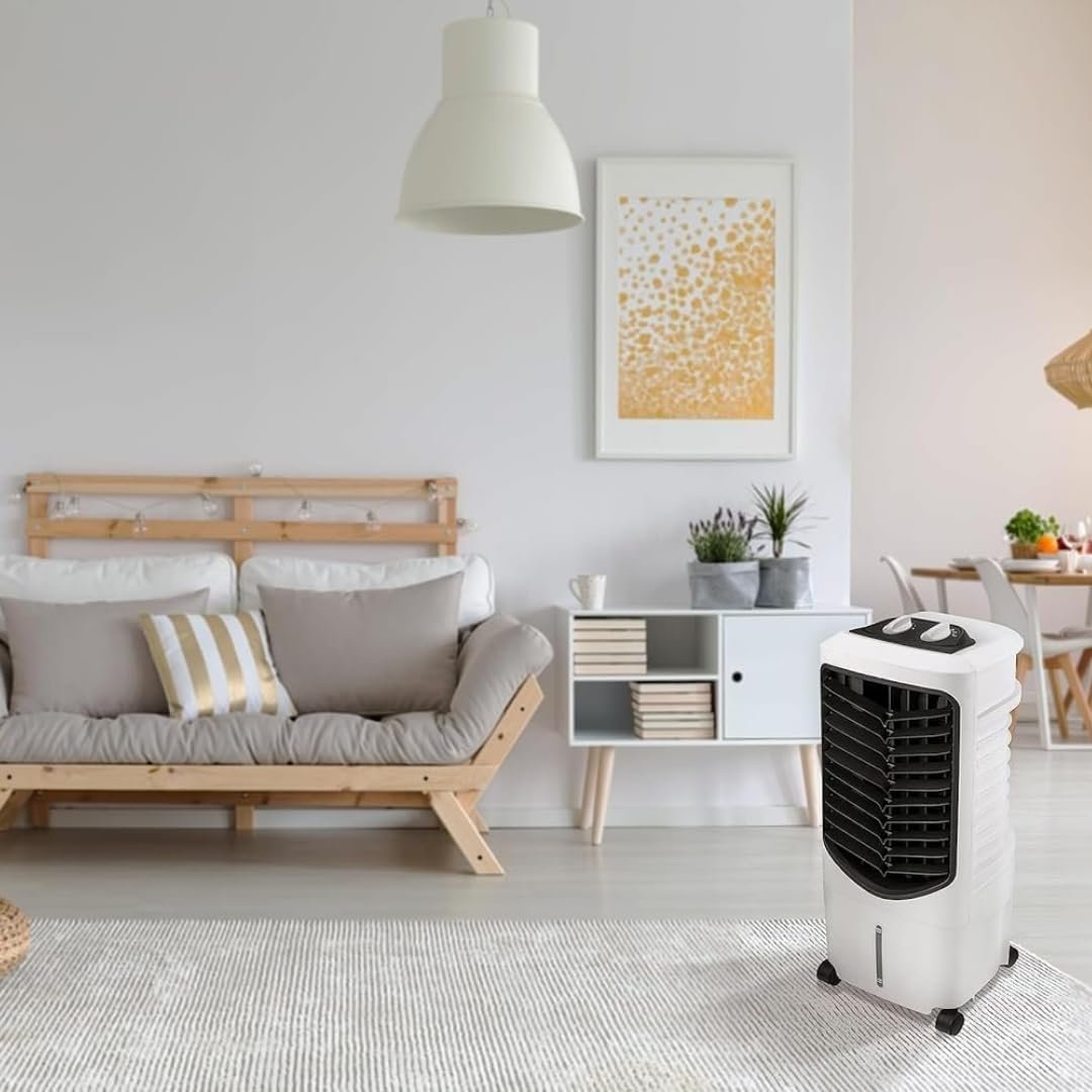 Мобільний кондиціонер JUNG Alpina без витяжного шланга 60 dBA 2-в-1 зволожувач вентилятор з водяним охолодженням Тихий, фото №3