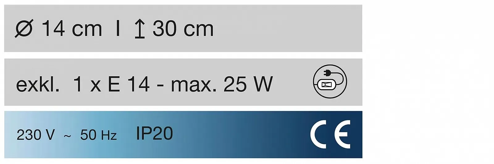 Настільна лампа Kleine FHL easy! EVE 14 см Black White, фото №4