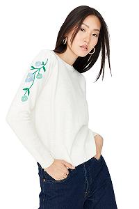 Пуловер TRENDYOL однотонный с круглым вырезом synthetic.ua - Фото 1