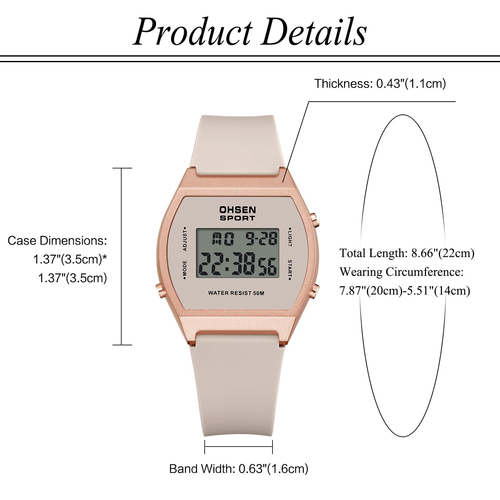 Спортивний Годинник Silverora Digitaluhr: 3ATM Водонепроникний, фото №3